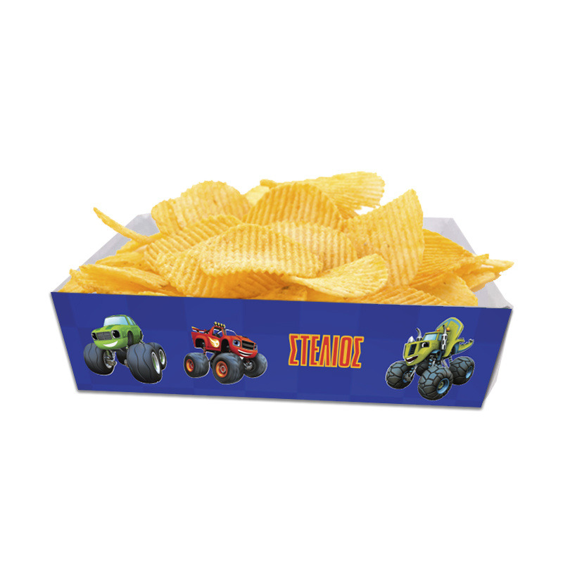 Κουτάκια για πατατάκια Blaze με όνομα 8τμχ/ 15cmx10cmx4cm