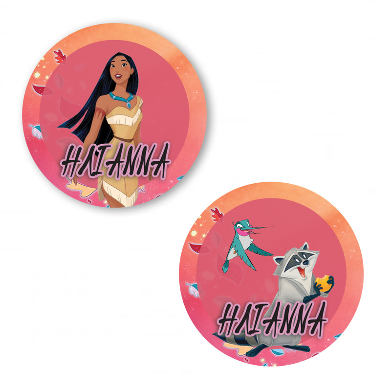 Αυτοκόλλητα με όνομα Pocahontas / 2τμχ