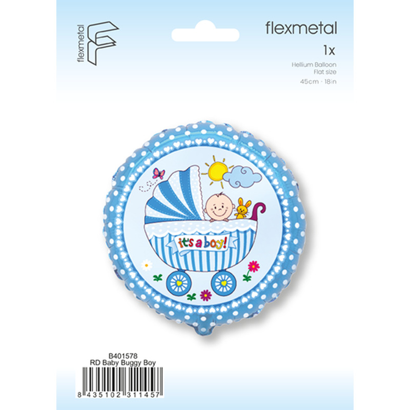 Μπαλόνι Φοιλ 18 Buggy Boy Blue  / 46 εκ Συσκευασμένο