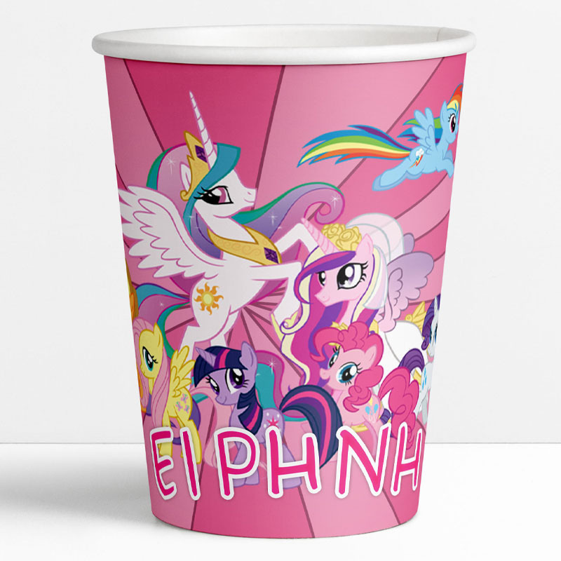 Ποτηράκια χάρτινα με όνομα My Little Pony / 8τμχ