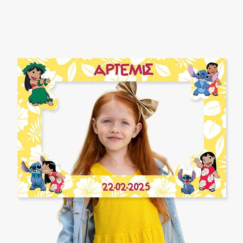 Κάδρο Photobooth Lilo & Stitch για φωτογραφίες/ 60cm*40cm