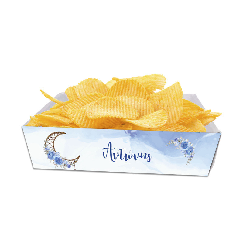 Κουτάκια για πατατάκια Ονειροπαγίδα για Αγόρι με όνομα 8τμχ/ 15cmx10cmx4cm