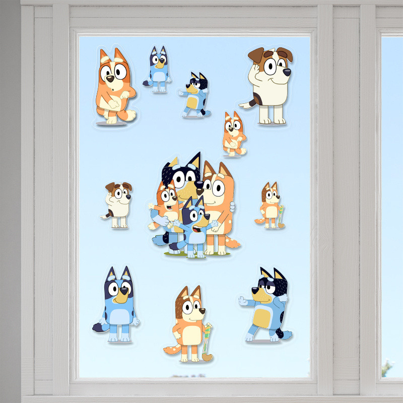 Αυτοκόλλητα τζαμιού Bluey /10 τμχ