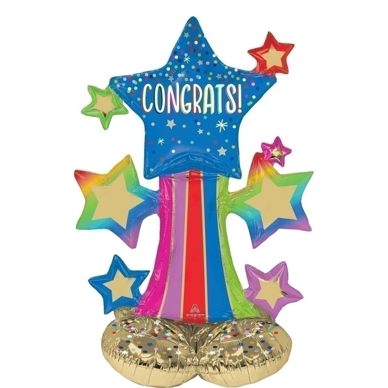 Μπαλόνι Φοιλ AirLoonz Colorful Star Bursts Congrats! / 63 x 91 εκ