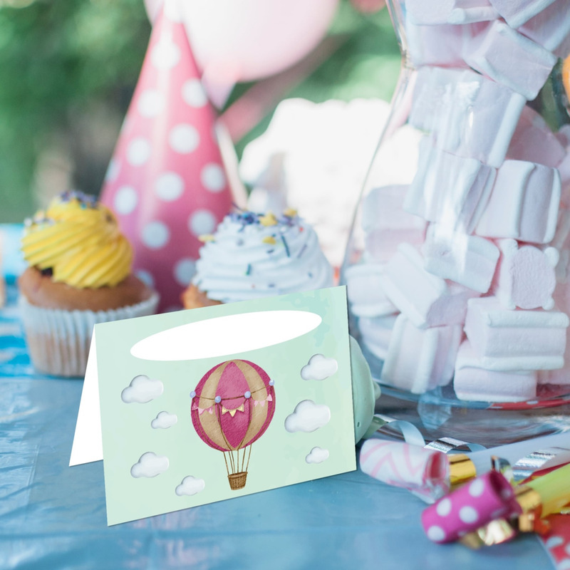 Καρτελάκι Μπουφέ Αερόστατο/ 6τμχ