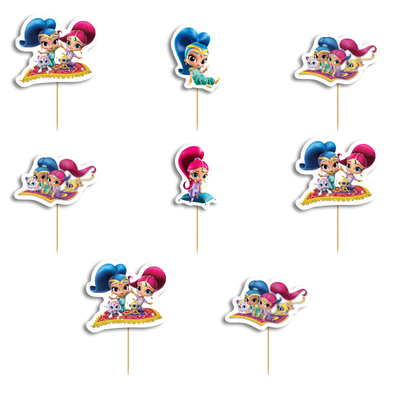 Οδοντογλυφίδες Shimmer & Shine 5cm / 12τμχ