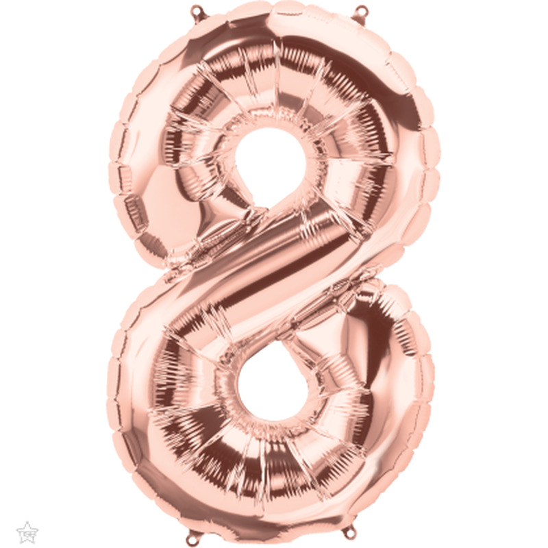 Φοιλ Σχήμα Νούμερο 8 / 86εκ ύψος - Ροζ Χρυσό