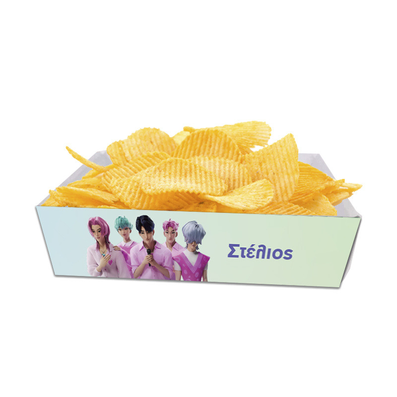 Κουτάκια για πατατάκια Saja Boys με όνομα 8τμχ/ 15cmx10cmx4cm