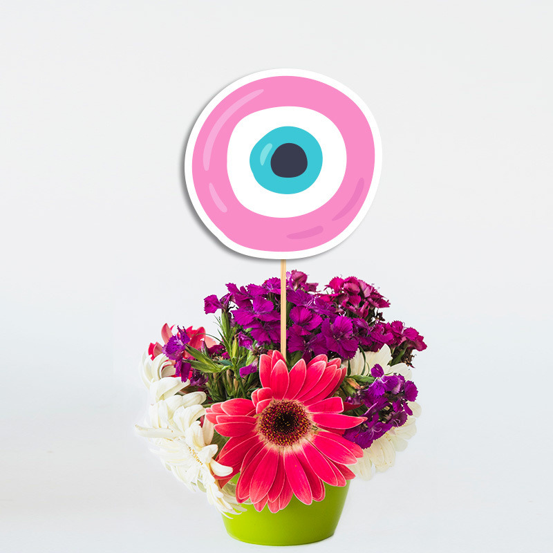 Διακοσμητικό Τοππερ Μάτι Κορίτσι χάρτινο για το τραπέζι/ 20cm