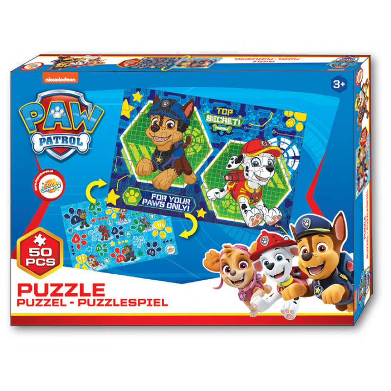 Παιδικό Puzzle Paw Patrol δυο όψεων 50τμχ για 3+ Ετών