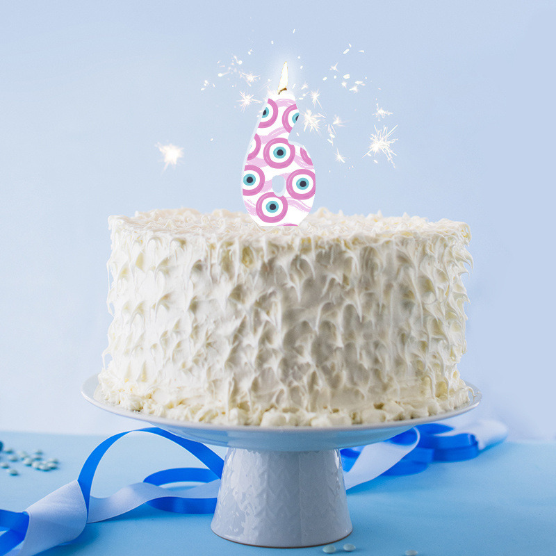 Κερί Νούμερο 6 Μάτι για Κορίτσι