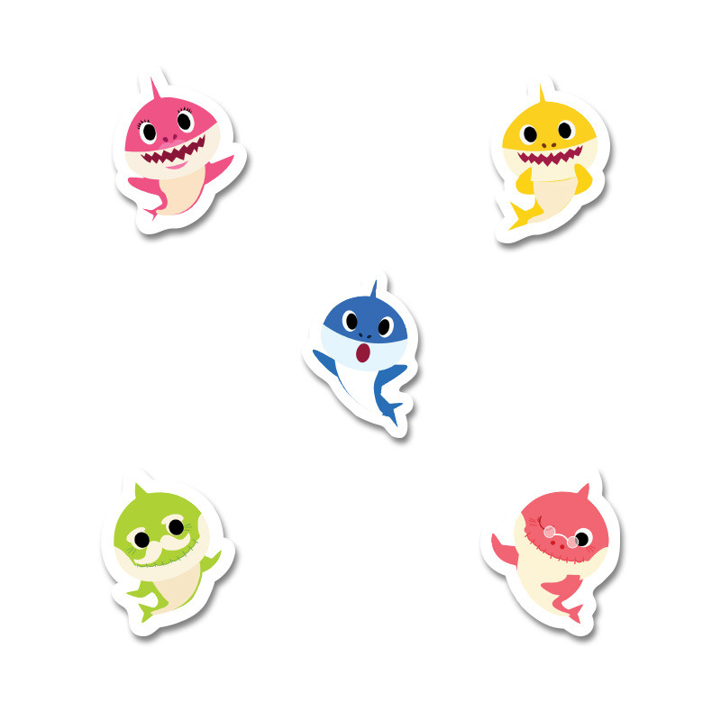 Αυτοκόλλητα Baby Shark 5cm / 8τμχ