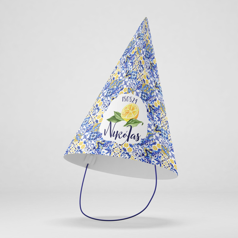 Καπελάκια πάρτυ με όνομα Λεμόνι / 8τμχ