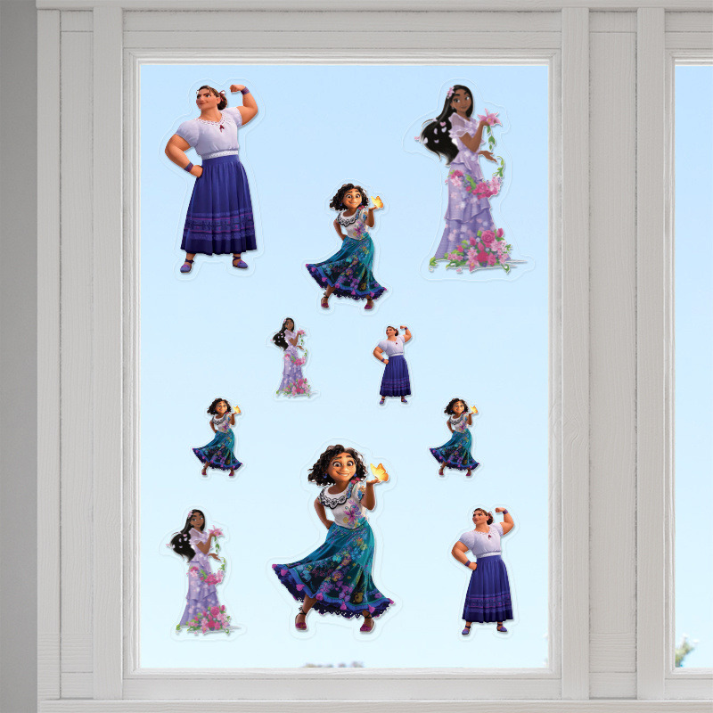 Αυτοκόλλητα τζαμιού Retro Rainbow Pink /10 τμχ