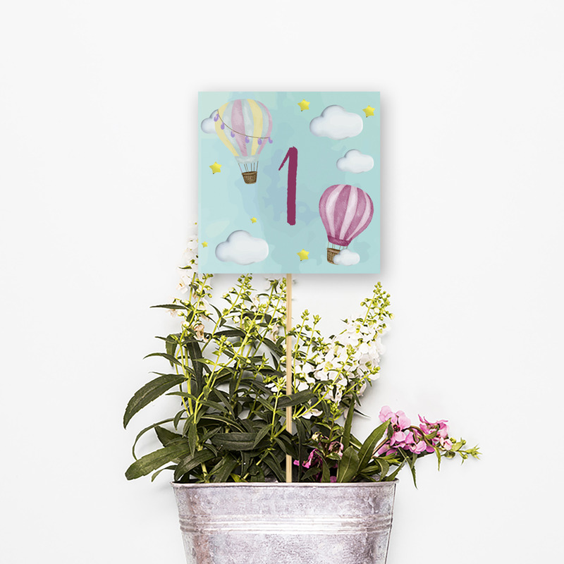 Αρίθμηση τραπεζιού Αερόστατο τετράγωνο