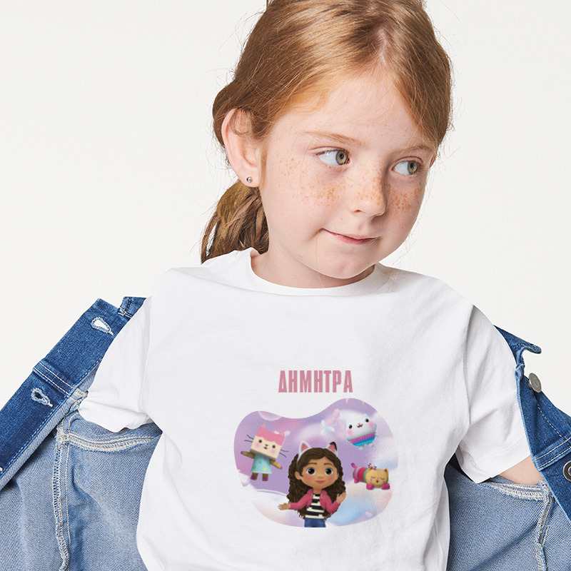 Παιδικό T-shirt Gabby's Dollhouse για κορίτσι με όνομα