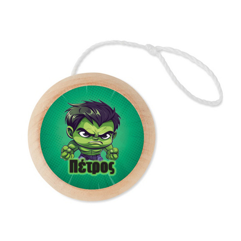 Ξύλινο Γιο – Γιο με όνομα Baby Hulk