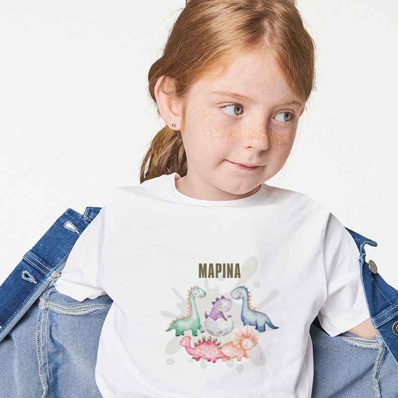 Παιδικό T-shirt Baby Dino για κορίτσι με όνομα
