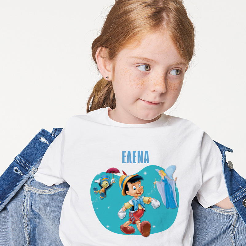 Παιδικό T-shirt Πινόκιο για κορίτσι με όνομα