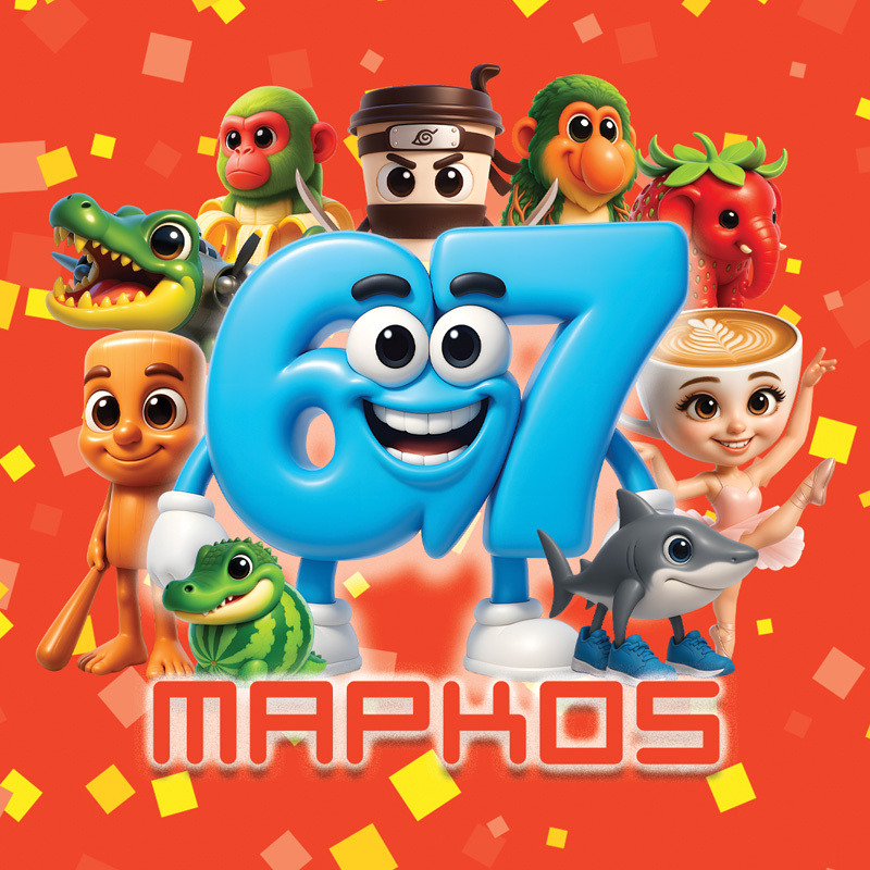 Σουβέρ χάρτινο 67 & Brainrot / 8τμχ