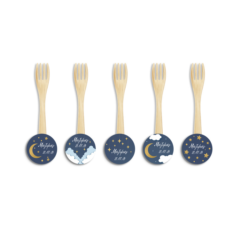 Ξύλινα Πιρουνάκια με όνομα Little Star / 8τμχ