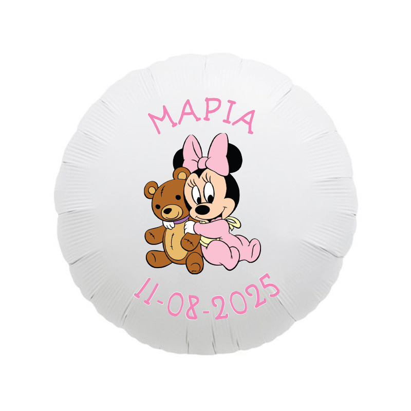 Μπαλόνι Βάπτισης Baby Minnie με όνομα/43cm