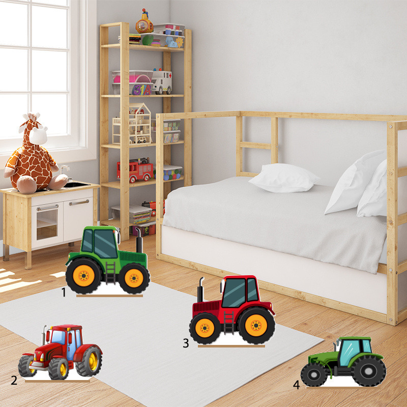 Διακοσμητική φιγούρα Τρακτέρ 50cm Ξύλινη με βάση/1 τμχ