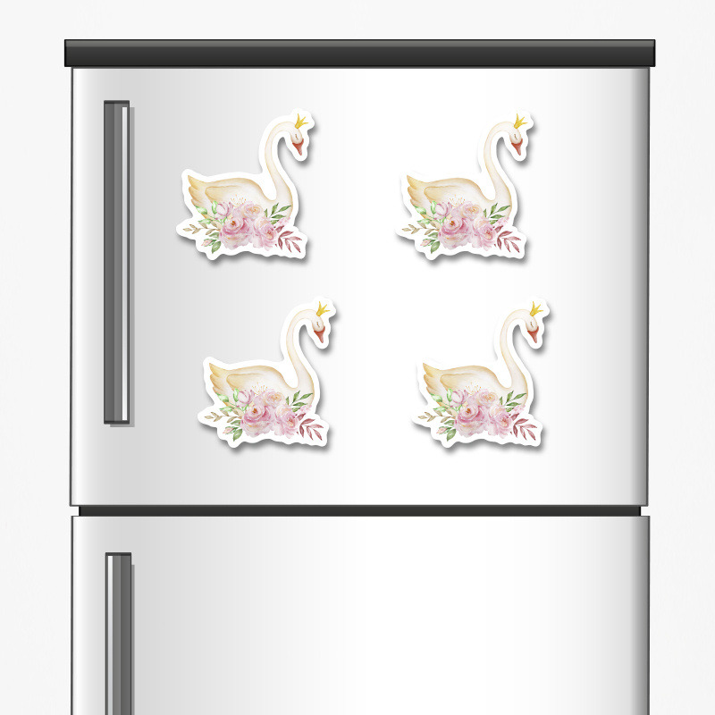 Ξύλινα μαγνητάκια Κύκνος 5cm/ 4τμχ