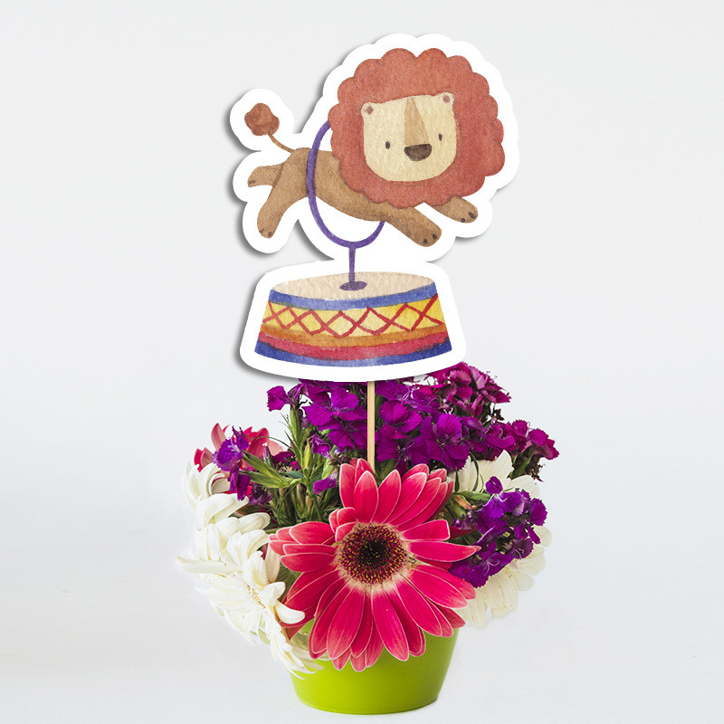 Topper Διακοσμητικό Τσίρκο χάρτινο/ 20cm