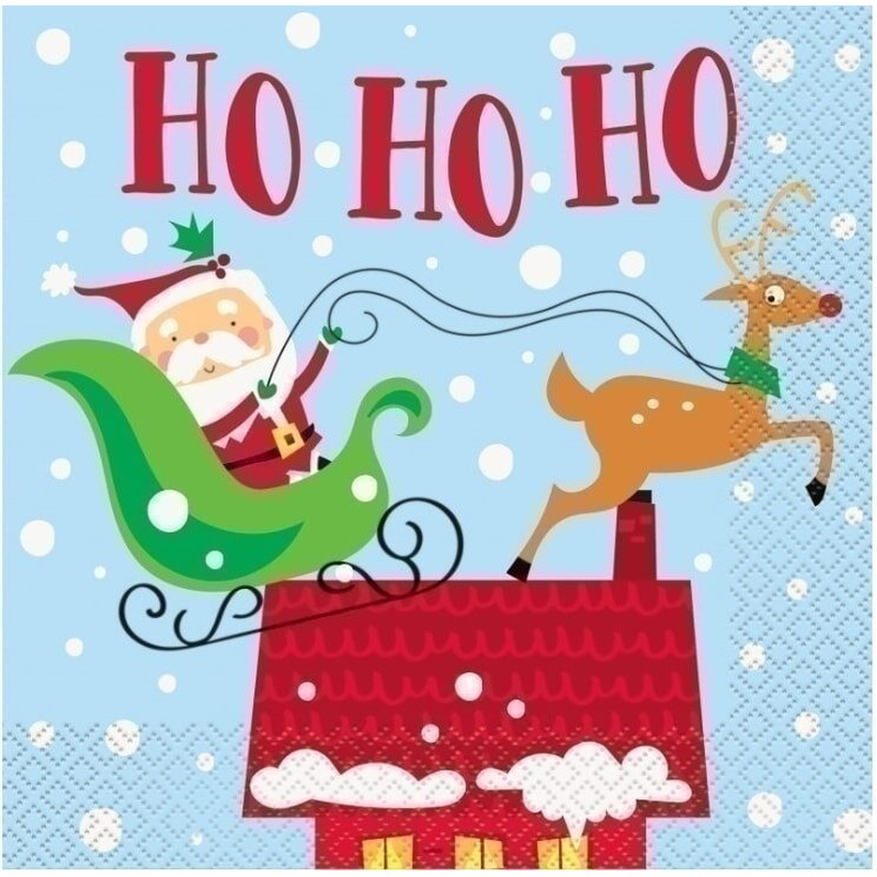 Χαρτοπετσέτες Φαγητού Colorful Santa  /Αγιος Βασίλης 16 τεμ