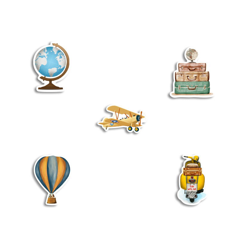Αυτοκόλλητα Ταξίδια 5cm / 8τμχ