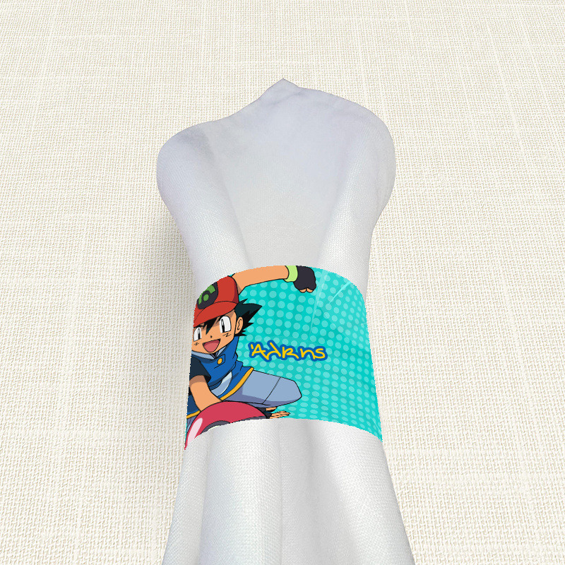 Δαχτυλίδι πετσέτας χάρτινο με όνομα Pokemon