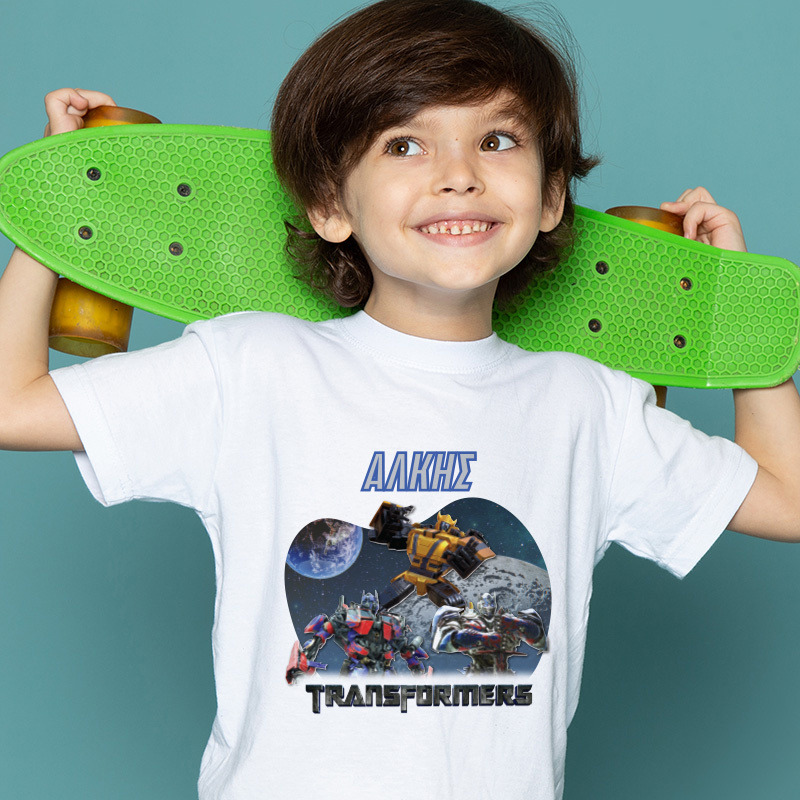 Παιδικό T-shirt Transformers για αγόρι με όνομα