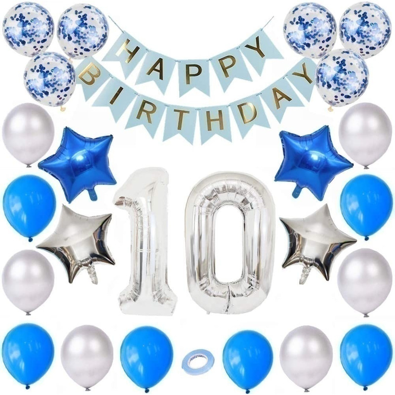 Σετ πάρτυ Blue & Silver Star με αριθμό