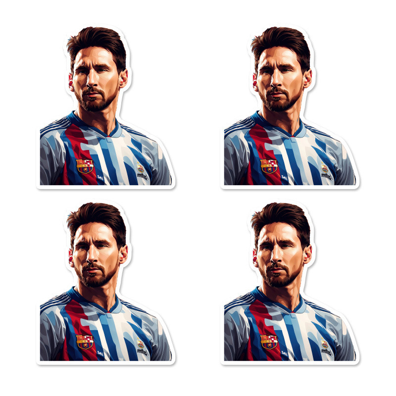 Αυτοκόλλητα Messi 10cm / 8τμχ