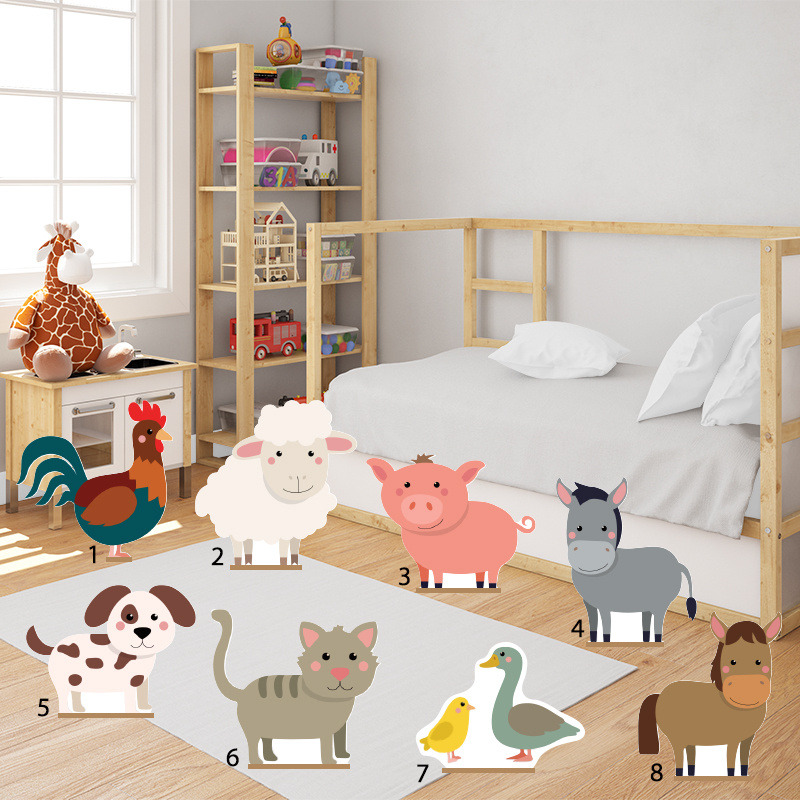 Διακοσμητική φιγούρα Ζωάκια Φάρμας 50cm Ξύλινη με βάση/1 τμχ