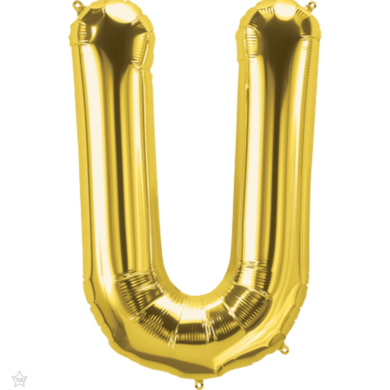 Μπαλόνι Φοιλ Γράμμα  U  Χρυσό 34/ 86εκ