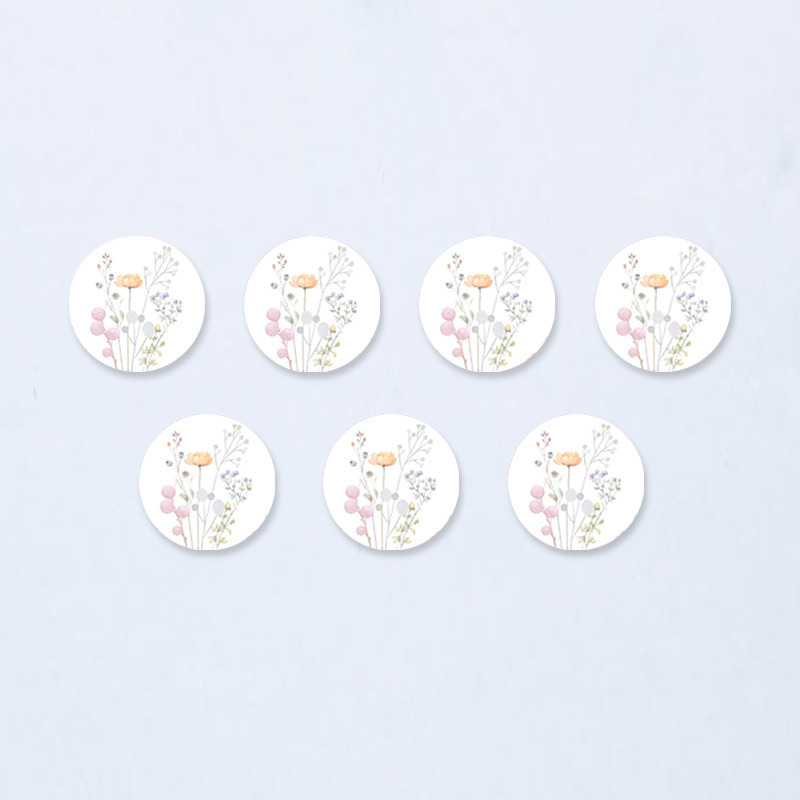 Ξύλινες Κονκάρδες Floral Pastel / 8τμχ