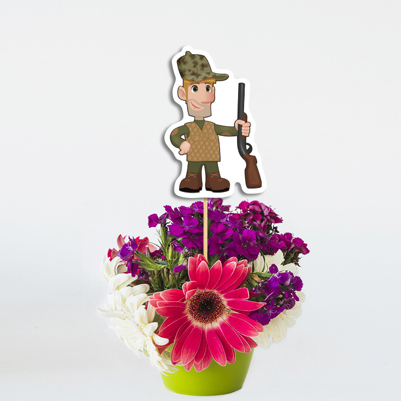 Διακοσμητικό Topper Κοκκινοσκουφίτσα χάρτινο 20cm