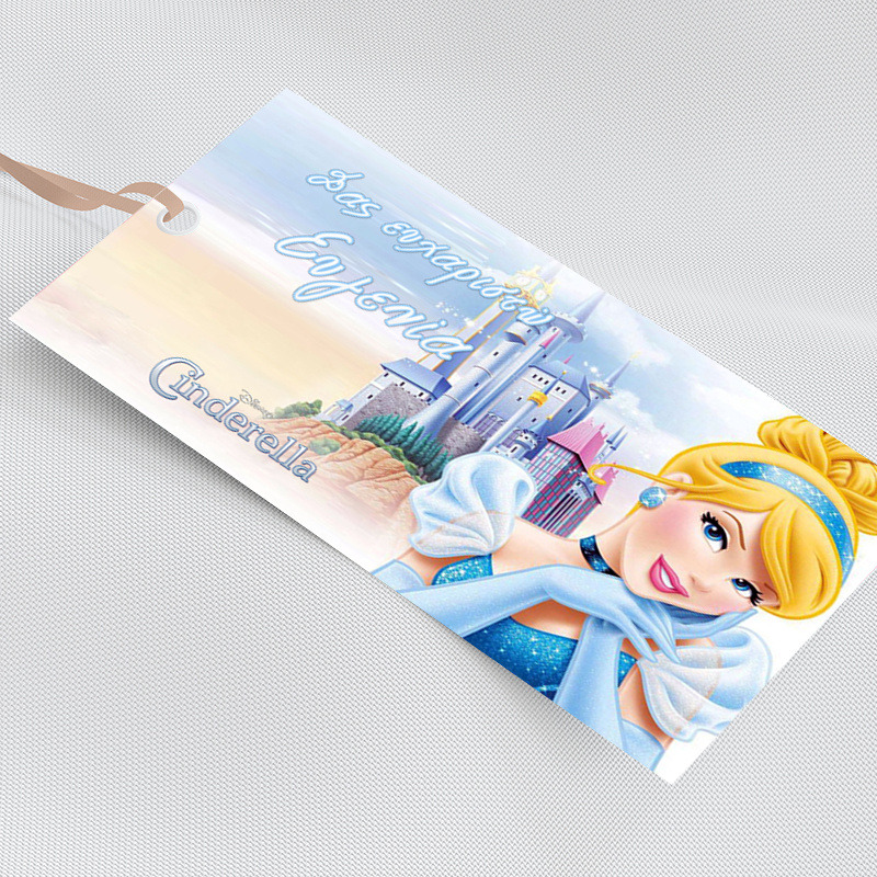 Ετικέτα δώρου χάρτινη με όνομα Σταχτοπούτα / 5τμχ