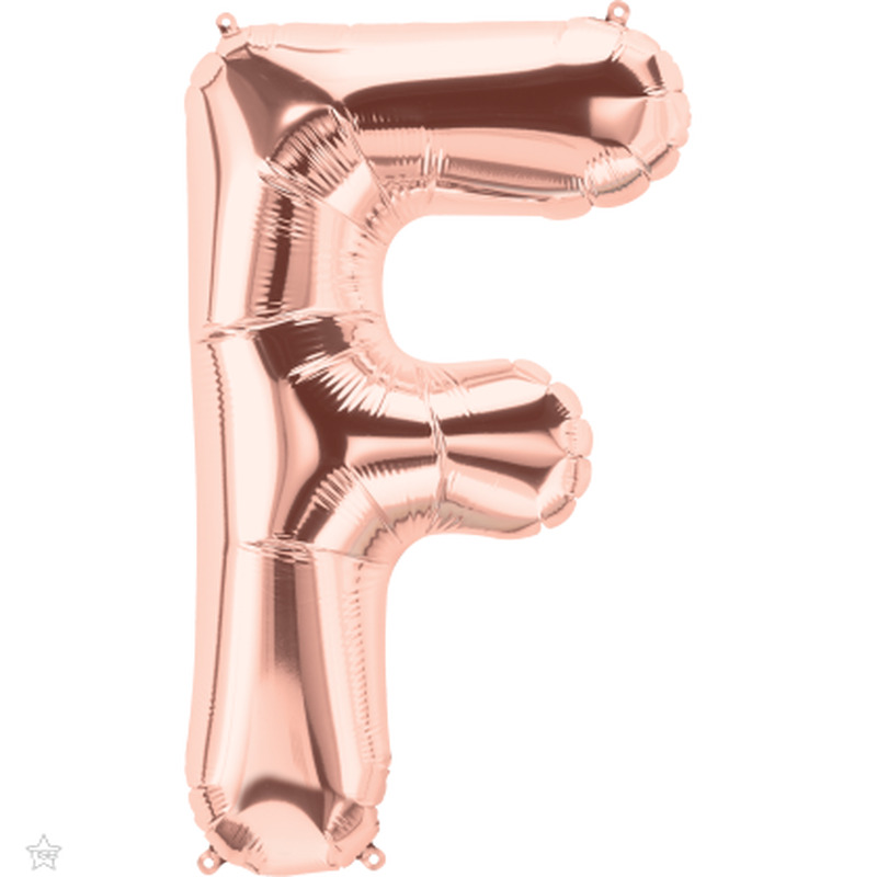 Μπαλόνι Φοιλ Γράμμα  F  Ροζ Χρυσό 34/ 86εκ