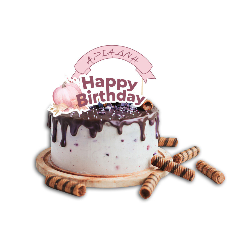 Topper Τούρτας Κολοκύθα με όνομα