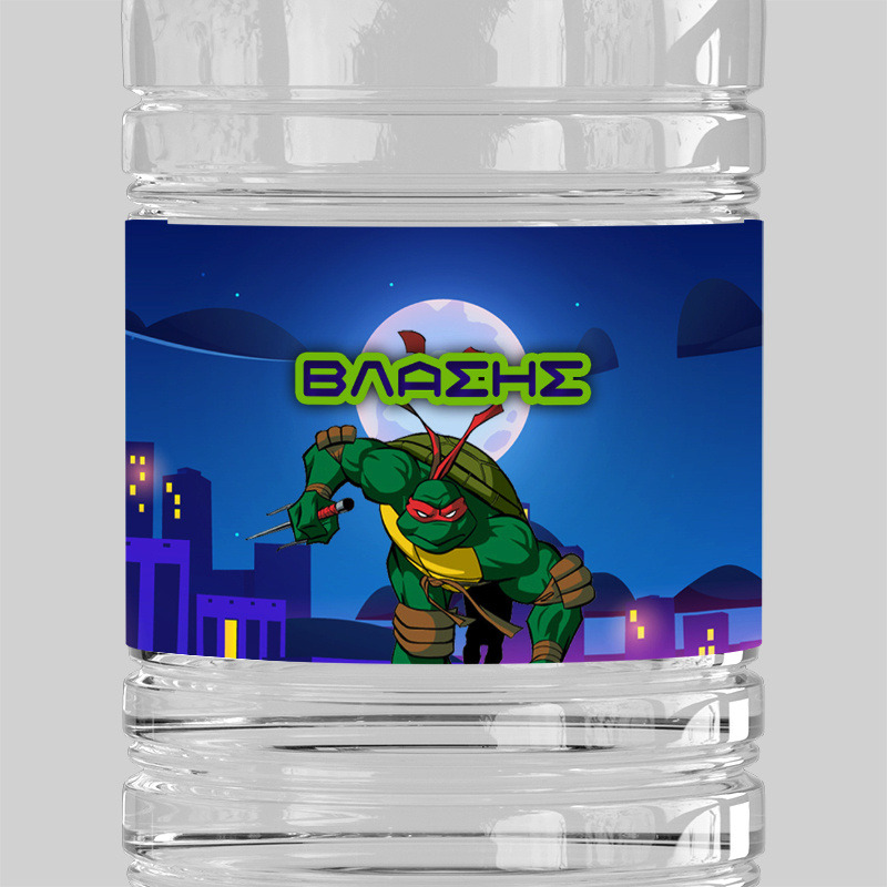 Ετικέτες νερού με όνομα Χελωνονιντζάκια / 8 τμχ