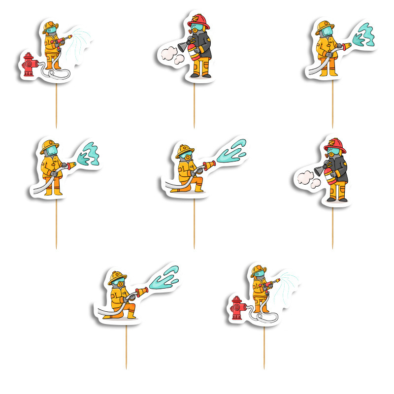 Οδοντογλυφίδες Πυροσβεστική 5cm / 12τμχ