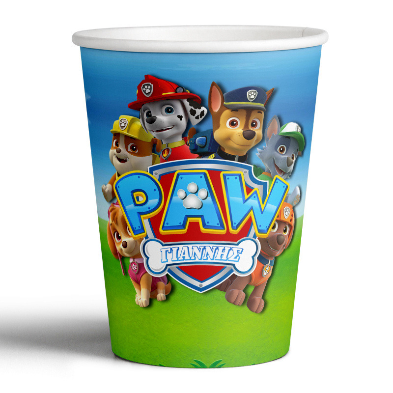Ποτηράκια χάρτινα με όνομα Paw Patrol/8τμχ