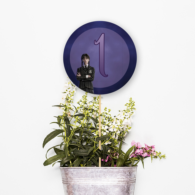 Αρίθμηση τραπεζιού Wednesday κύκλος 13cm