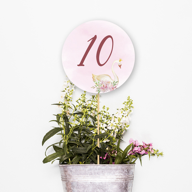 Αρίθμηση τραπεζιού Κύκνος κύκλος 13cm