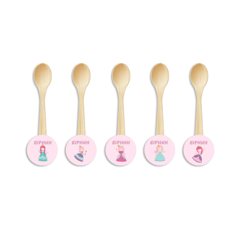 Ξύλινα Κουταλάκια με όνομα Πριγκίπισσα / 8τμχ