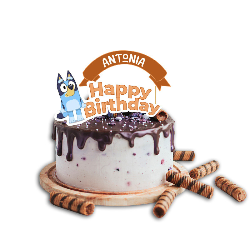 Topper Τούρτας Bluey με όνομα