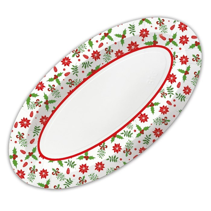 Πιατέλα Οβάλ Χριστουγεννιάτικη / 35 x 19εκ(3τεμ)